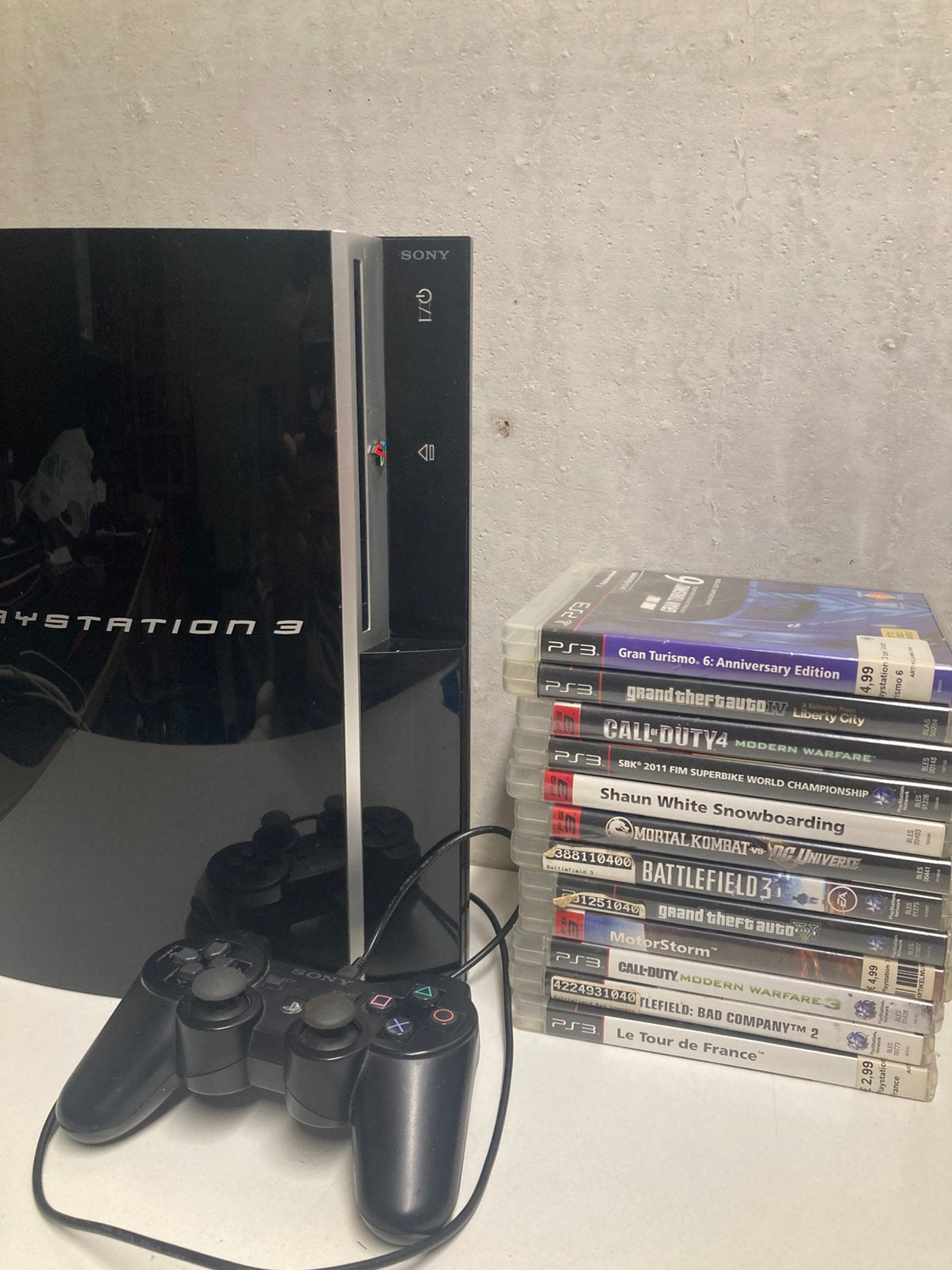 Sony PlayStation 3 met spellen, Ophalen, Gebruikt, Met 1 controller, Slim