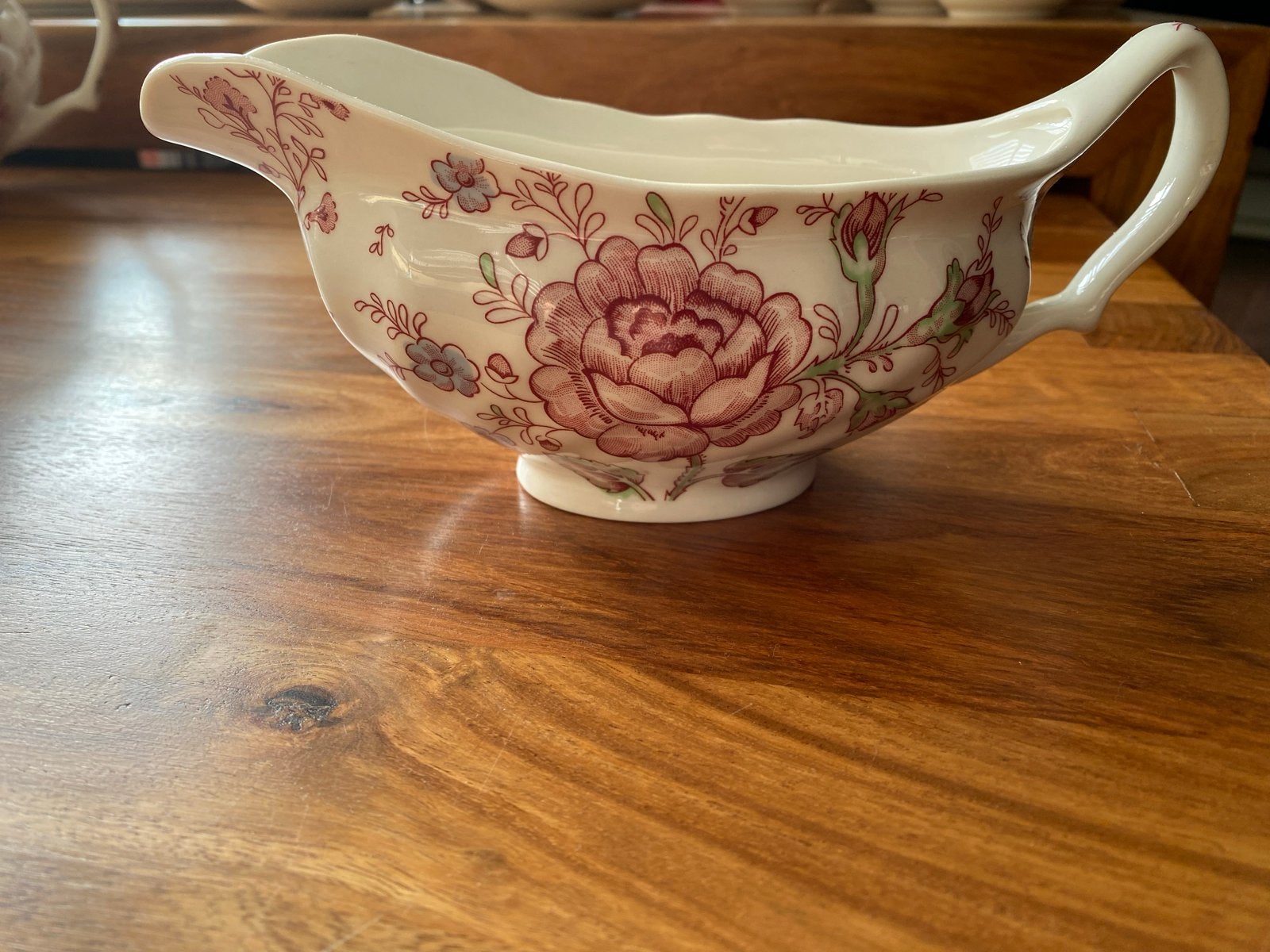 Johnson Bros 'Rose Chintz' Sauskom met Schotel, Ophalen of Verzenden