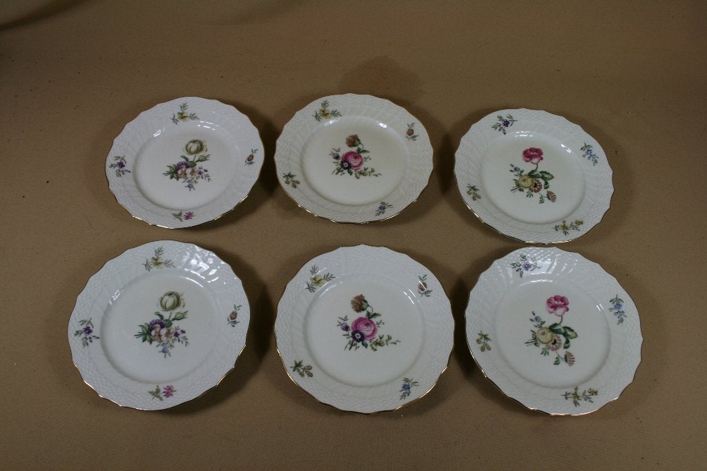 6 Royal Copenhagen gebaksbordjes 1953, Antiek en Kunst, Ophalen of Verzenden
