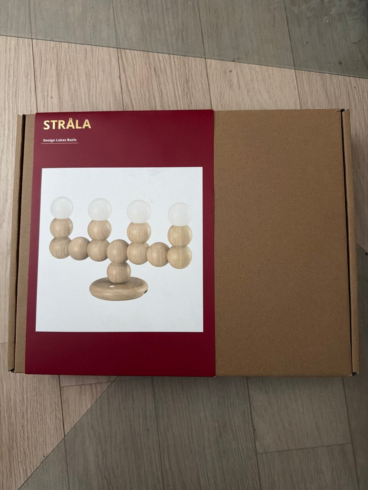 IKEA STRÅLA LED-decoratielamp, 20cm, hout, batterij, Huis en Inrichting, Nieuw, Werkt op batterijen, Hout, Modern