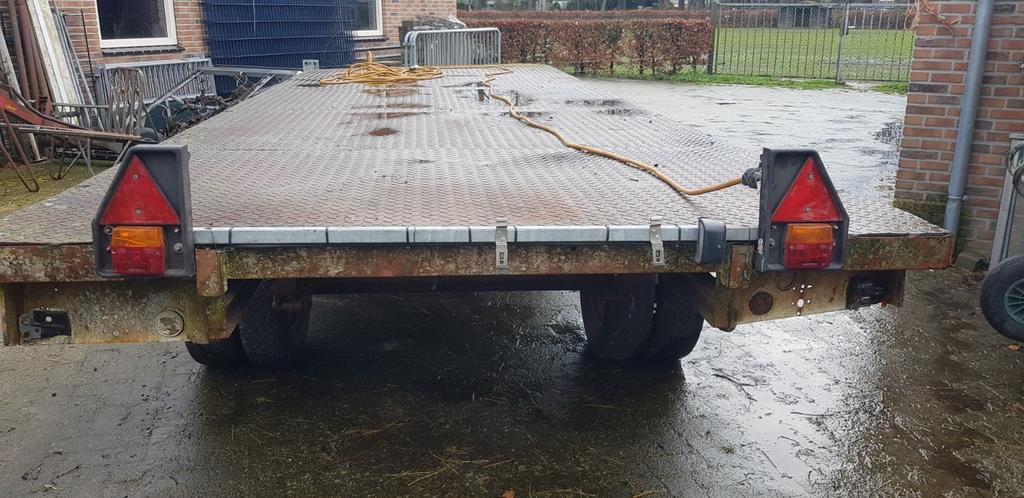 Platte wagen (groot), Doe-het-zelf en Verbouw, Transportwagens, 100 liter of meer, Ophalen, Transportkar
