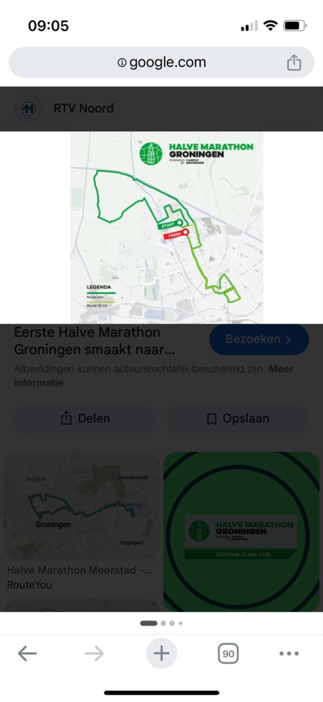 Startbewijs halve marathon Groningen 31 mei, Eén persoon