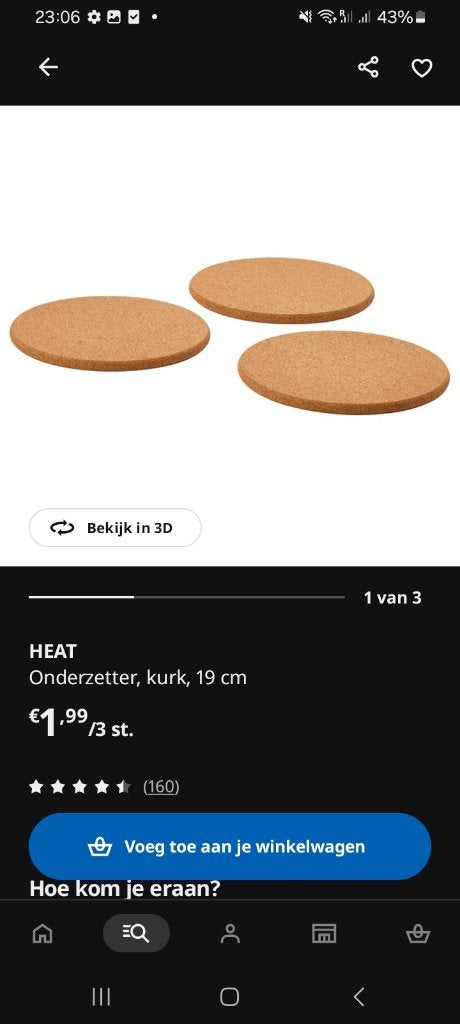 Onderzetter ikea, Ophalen, Nieuw