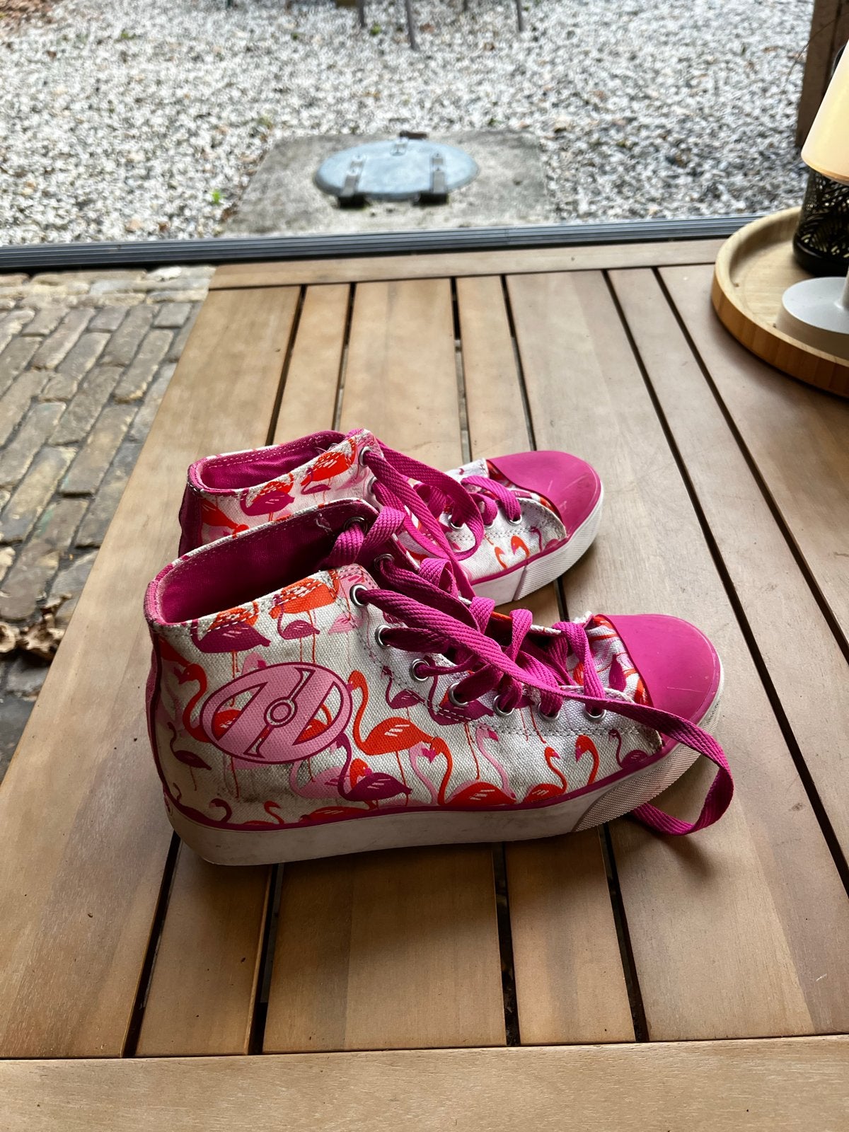Heelys rolschoenen met flamingo print, 38, Ophalen of Verzenden, Gebruikt, Kinderen