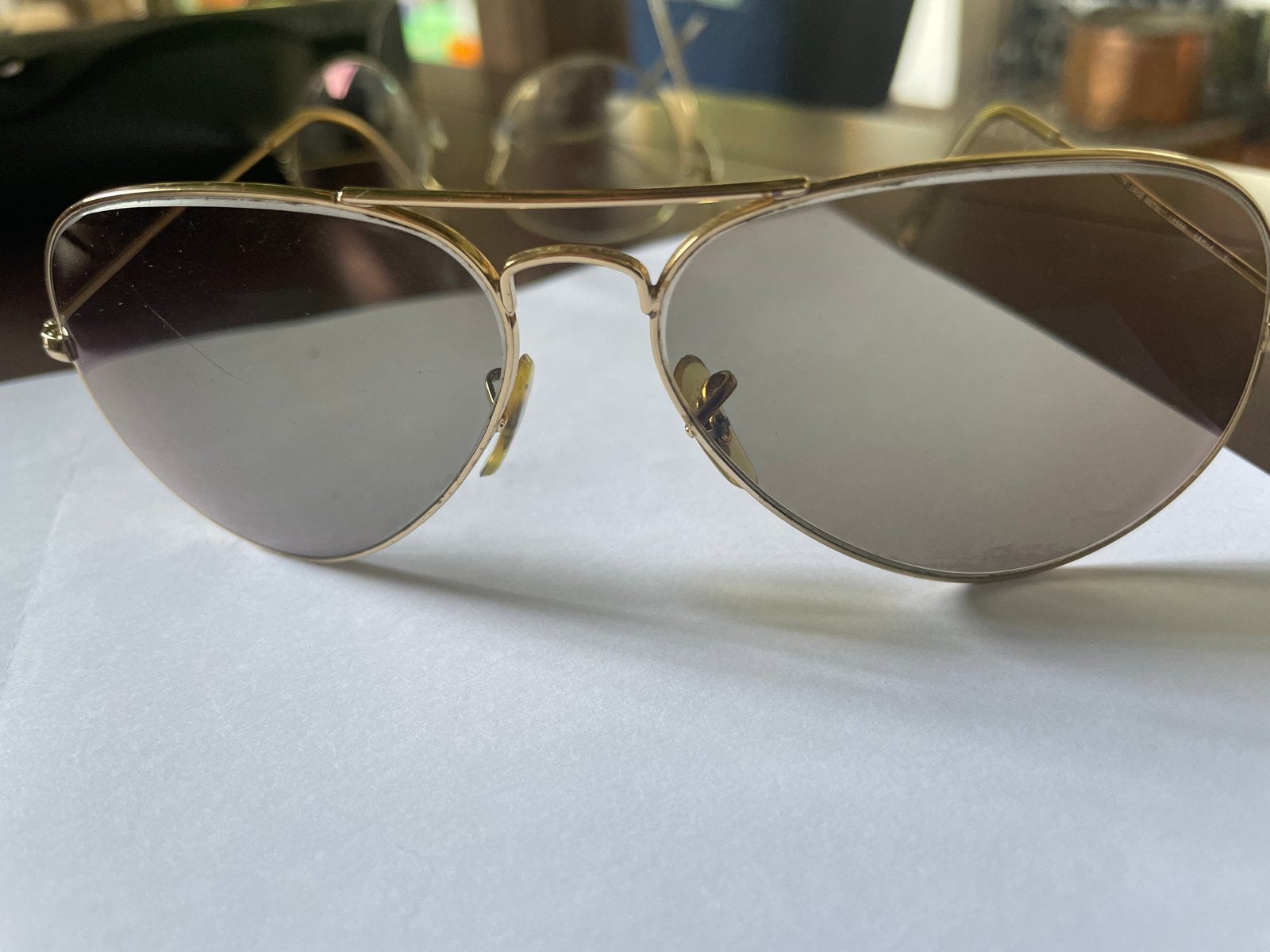 Ray-Ban Aviator Zonnebril - 2 extra originele glazen, Gebruikt, Zonnebril, Overige kleuren, Ophalen of Verzenden