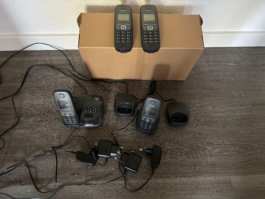 Gigaset A475, 4 telefoons met basisstation met antw.apparaat, Ophalen of Verzenden, Gebruikt, 4 handsets of meer