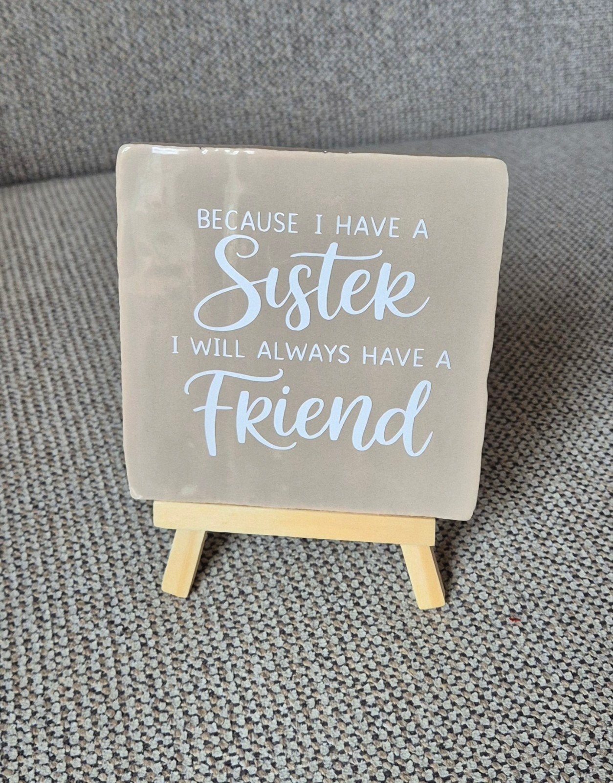 Tegel met tekst - Sister Friend, Huis en Inrichting, Beige, Nieuw, Ophalen of Verzenden, Modern