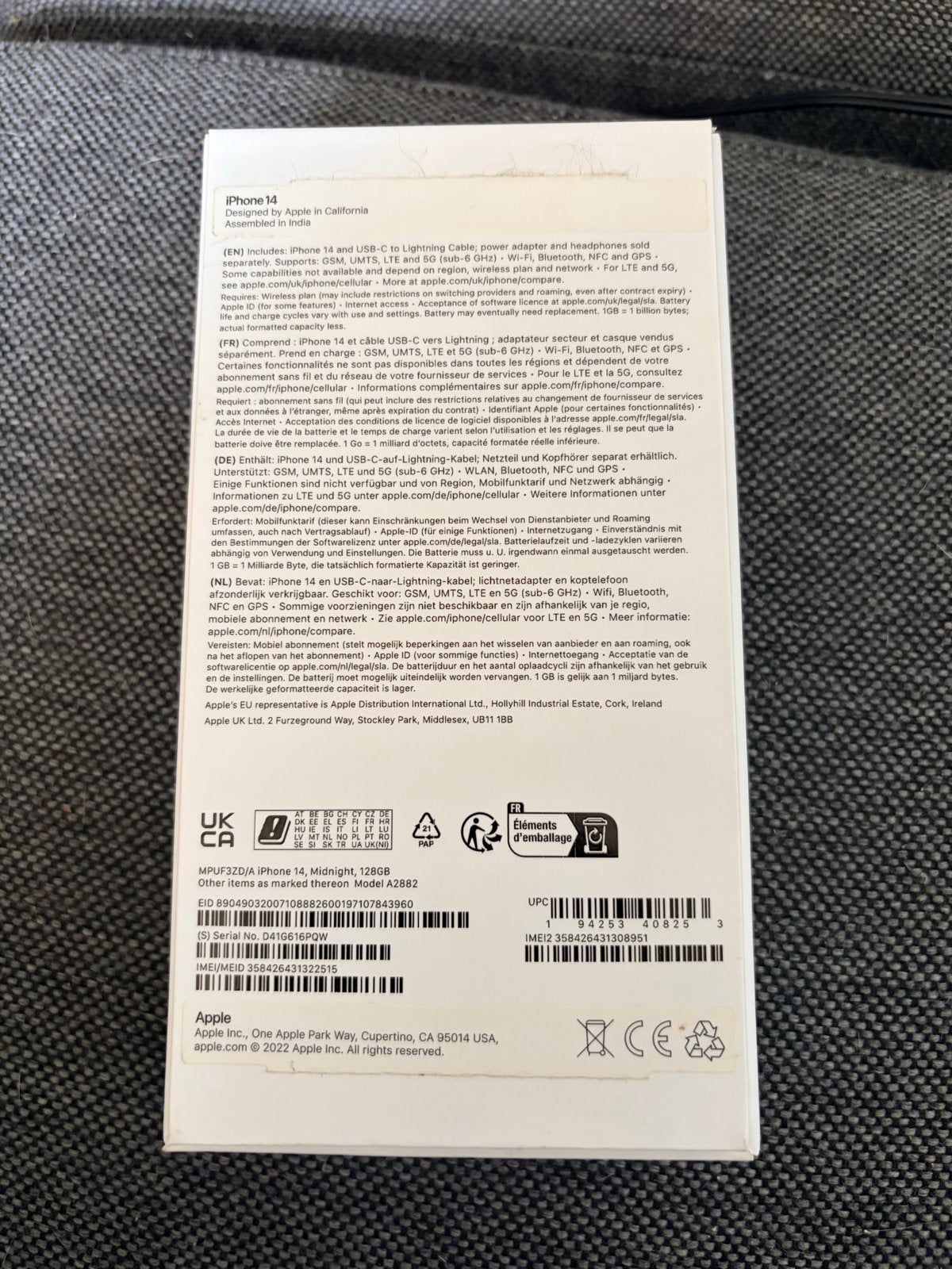 iPhone 14 - 2 jaar oud, originele onderdelen, lichte sporen, Ophalen, Zwart, Zonder simlock, Zonder abonnement
