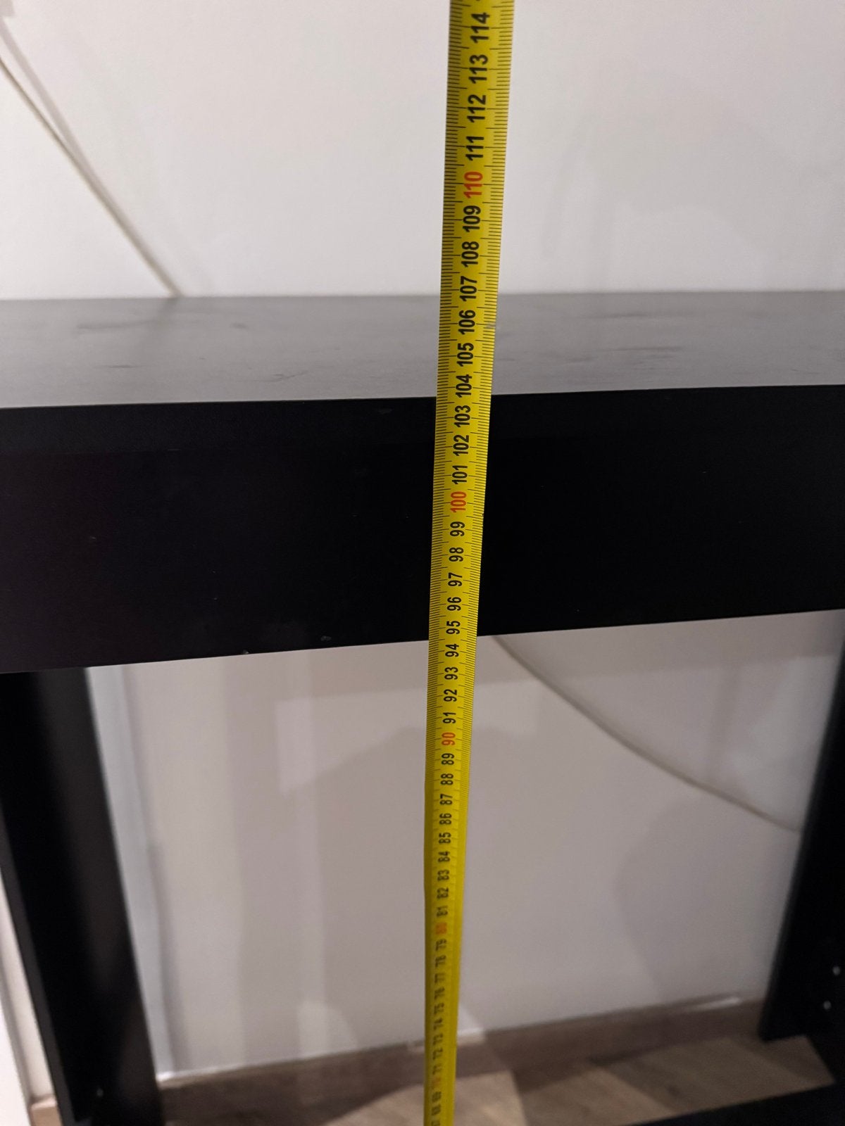 Zwarte smalle bartafel sidetable - zo goed als nieuw, Ophalen, Minder dan 50 cm, 100 tot 150 cm, Tot twee personen