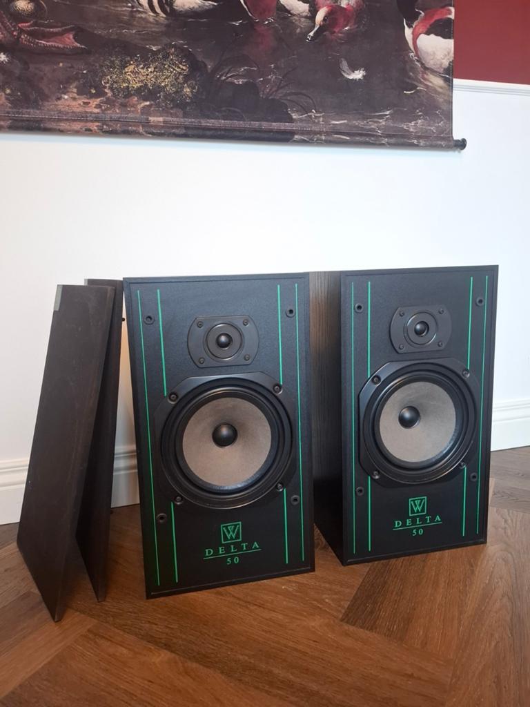 Wharfedale Delta 50 Speakers - Vintage Geluidskwaliteit, Ophalen of Verzenden, Gebruikt, Front, Rear of Stereo speakers, Overige merken