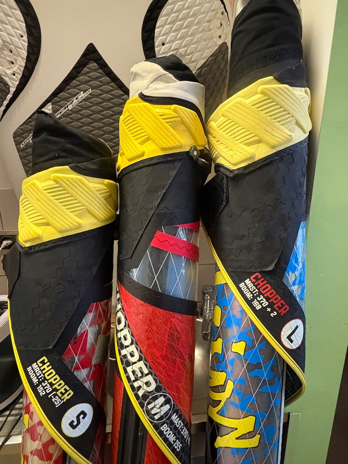 Naish Chopper Windsurfzeilen (S, M, L), Watersport en Boten, Ophalen, 3.5 tot 5 m², Zeil, Gebruikt