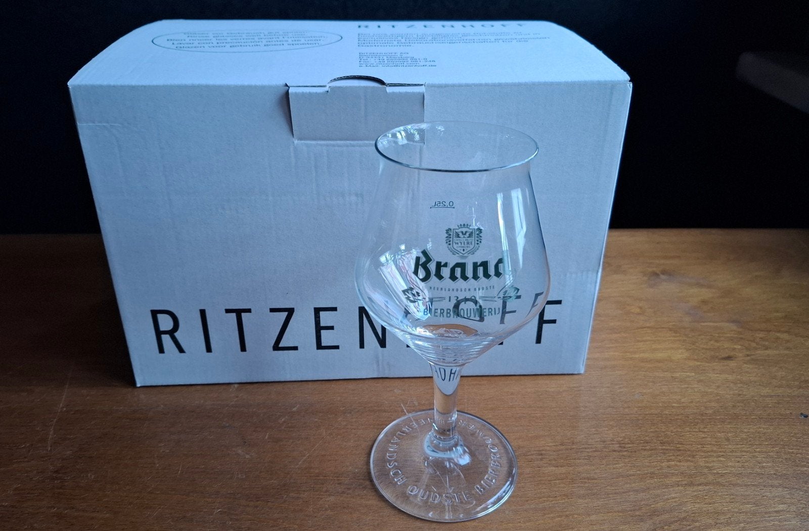 Brand bier glazen op voet 25cl (23st beschikbaar) nieuw, Ophalen of Verzenden, Nieuw, Bierglas