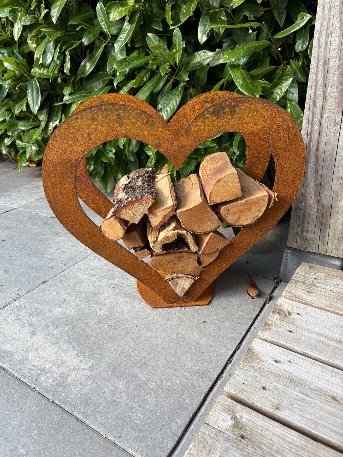 Decoratie Hart van staal - set van 2 stuks, Tuin en Terras, Tuinwanddecoratie, Ophalen, Nieuw