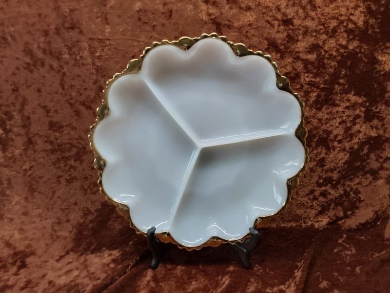 Vintage Opaline schaal, Anchor Hocking USA, Ophalen of Verzenden