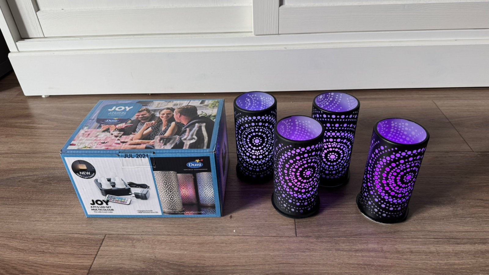 Duni Joy ledkaarsen, Huis en Inrichting, Meerkleurig, Overige merken, Waxinelichthouder, Nieuw