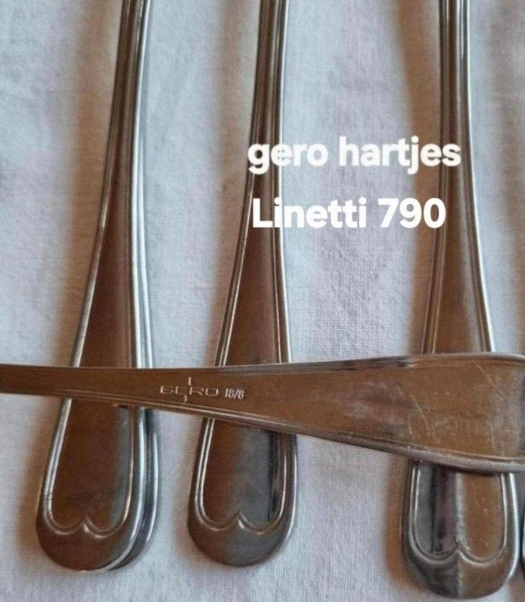 Bestek Gero 18/8 hartjes in de handvatten, Ophalen of Verzenden, Rvs of Chroom