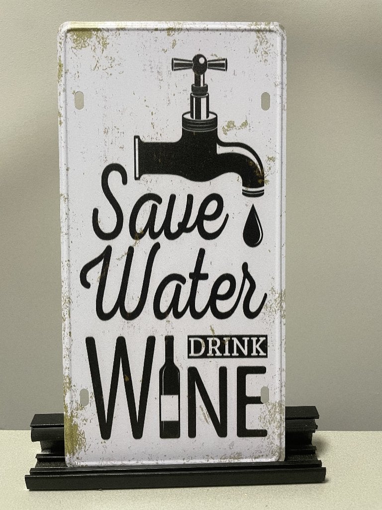 Save Water Drink Wine wandbord (Old Look), Www.pand50.nl, Nieuw, Ophalen of Verzenden, Printer 29B Coevorden