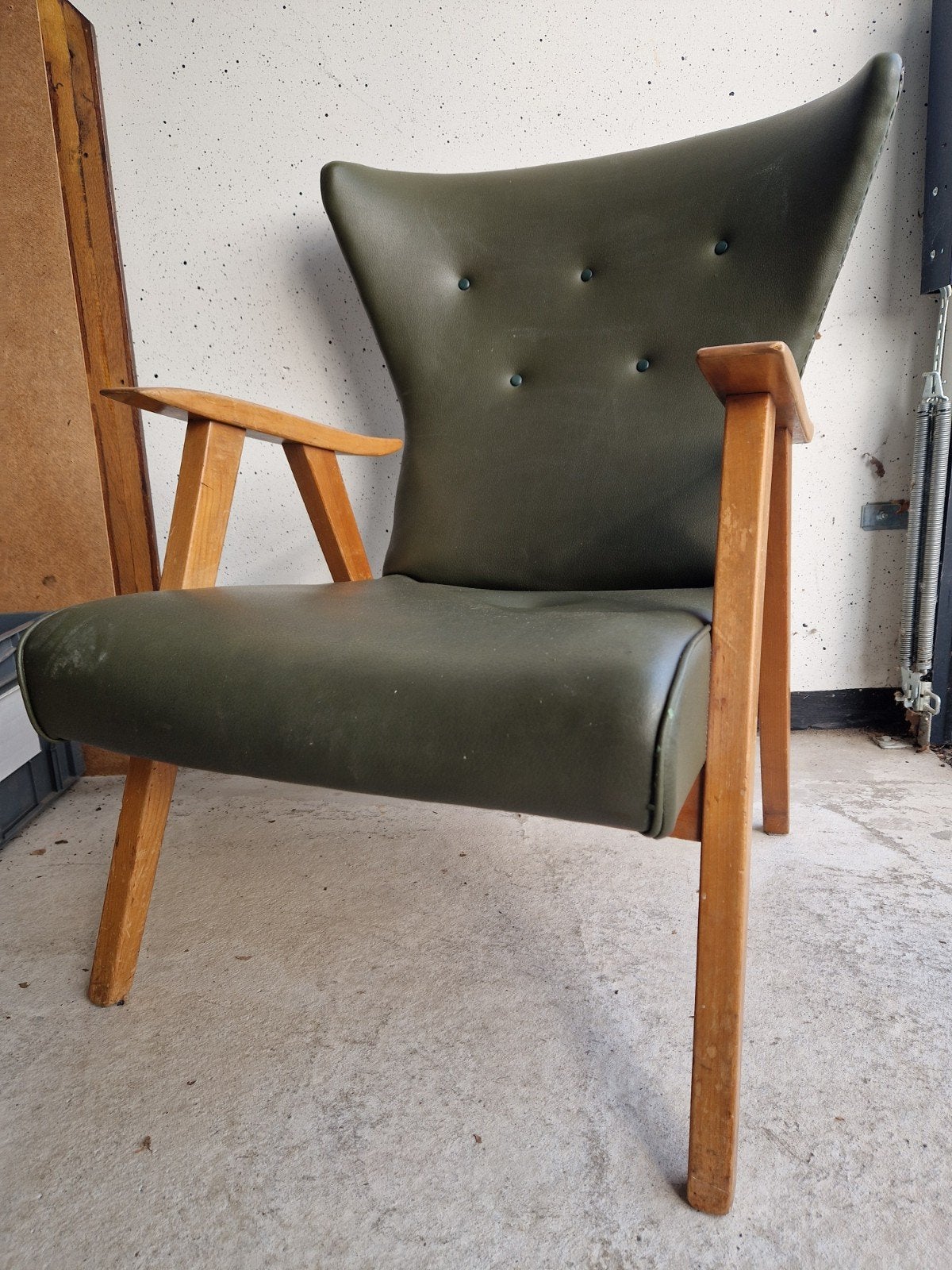 Mid century stoel, Ophalen, 75 tot 100 cm, 50 tot 75 cm