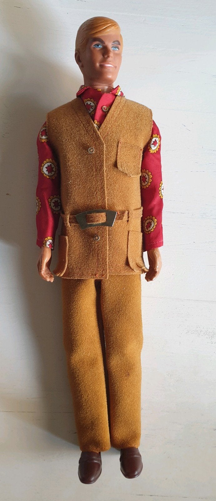 (Barbie) KEN pop in suède outfit Mattel, zie omschrijving, Ophalen of Verzenden, Pop