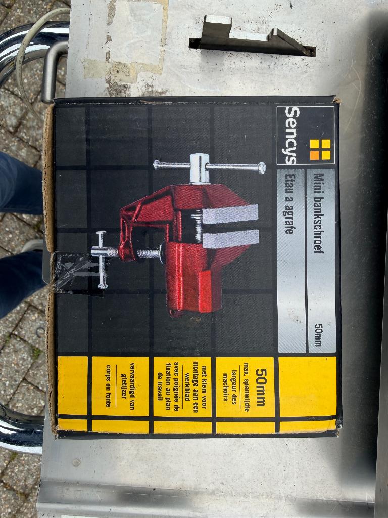 Mini bankschroef 50mm – Sencys (nieuw in doos), Ophalen, Nieuw