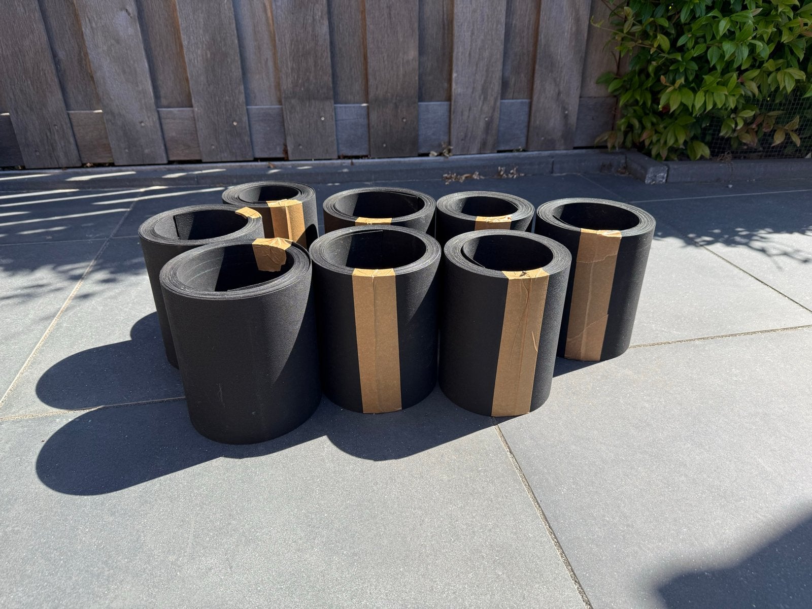 Vlechtband/privacyband (zwart) - 8x6,33 meter, Tuin en Terras, Tuinhekken en Hekwerk, Ophalen, Zo goed als nieuw, Kunststof, Overige typen