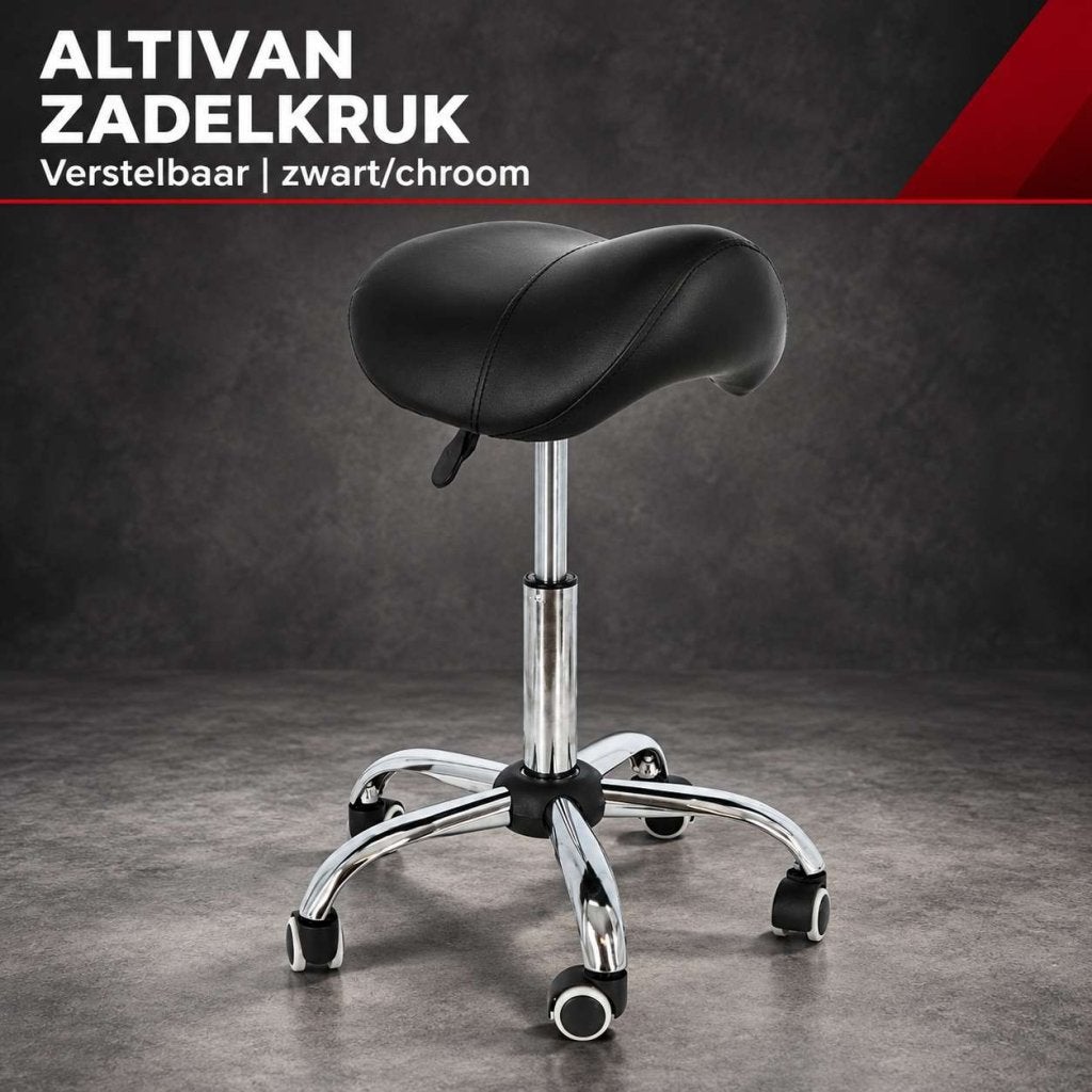 Altivan Zadelkruk zwart chroom verstelbaar op wielen, Info@altivan.eu, Nieuw, Altivan, Ophalen
