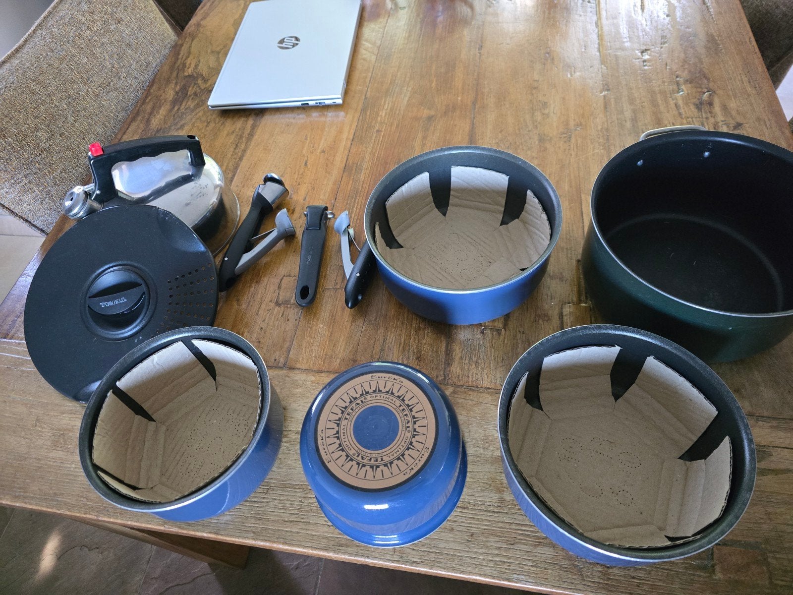 Tefal pannenset - weinig tot niet gebruikt, Tefal, Afneembaar handvat, Pannenset, Ophalen of Verzenden