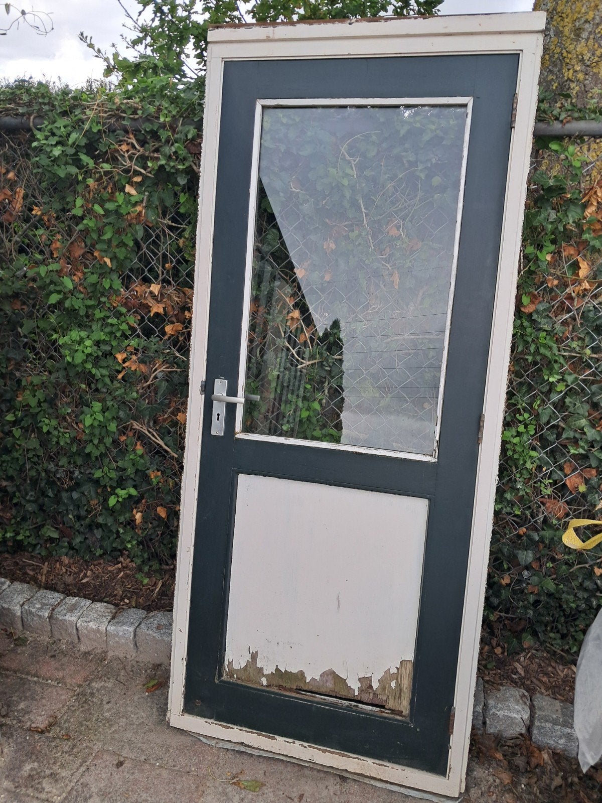 Deur met kozijn, Gebruikt, Deurkozijn, 150 tot 225 cm, Inclusief glas