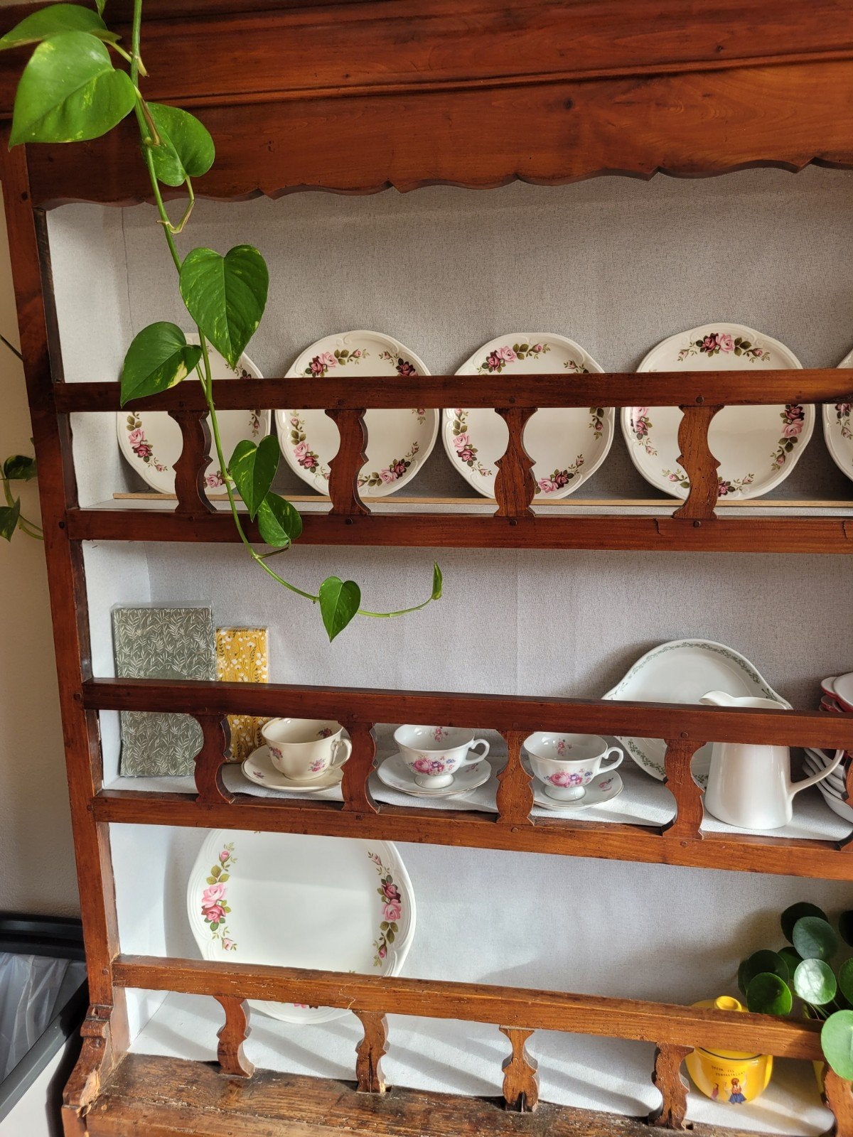 Antieke franse houten buffetkast, bordenkast., Ophalen of Verzenden