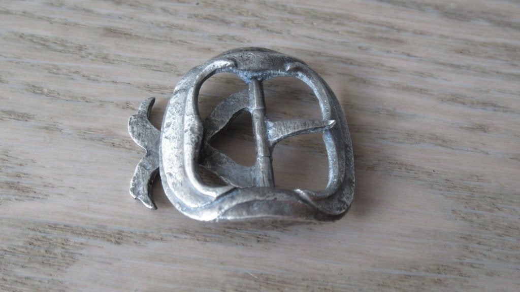 Zilveren 18/e eeuwse opengewerkte gesp / bodemvondst, Ophalen of Verzenden, Zilver