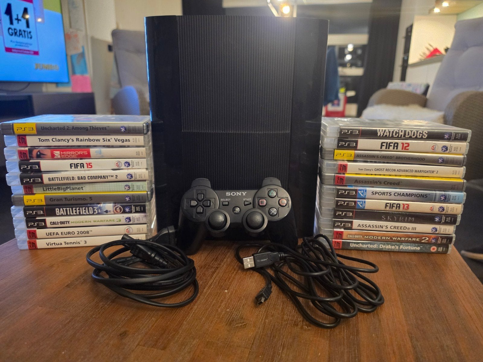 Sony PlayStation 3 Super Slim met 22 games en controller, Spelcomputers en Games, Met games, Super Slim, Ophalen of Verzenden