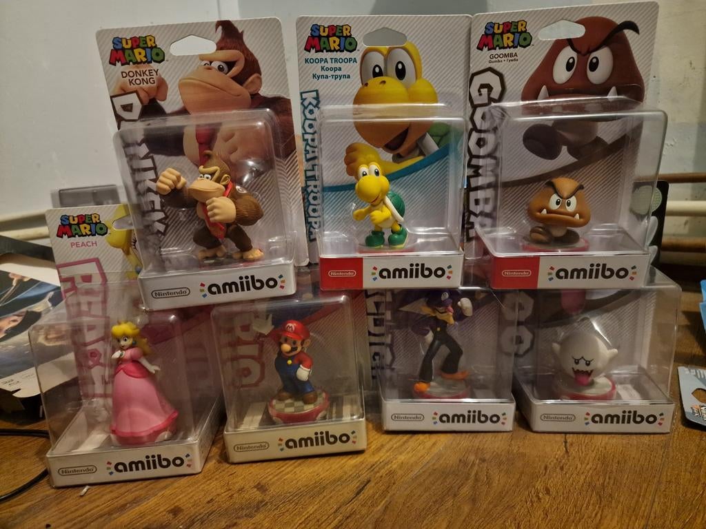 Super Mario Amiibo Collectie: 7 Ongeopende Figuren, Ophalen of Verzenden, Nieuw