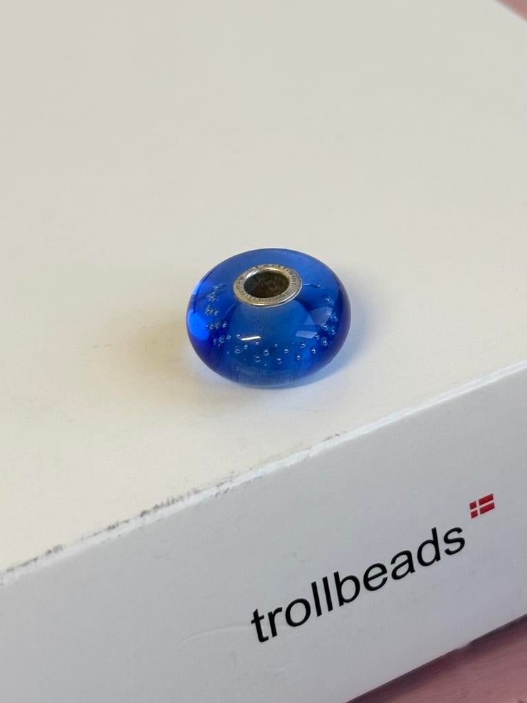 Trollbeads blue Bubble Bead, Ophalen of Verzenden, Zo goed als nieuw, Overige merken