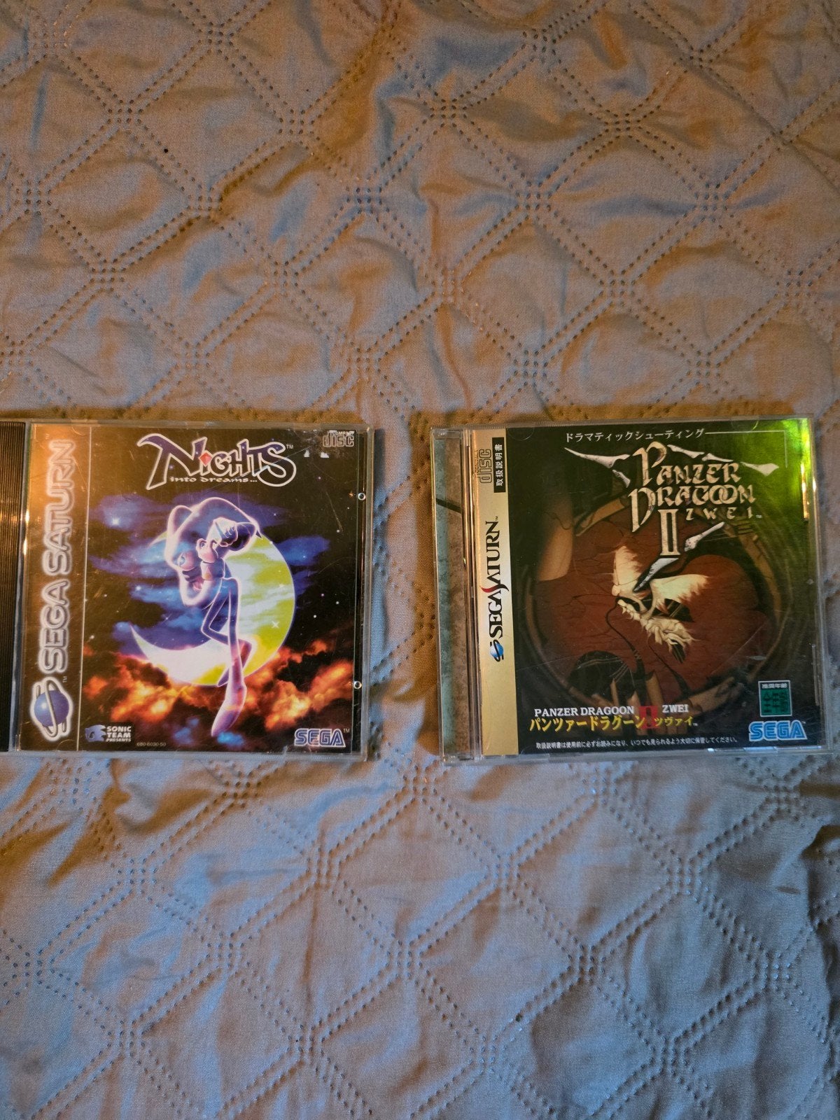 Sega Saturn Games: Panzer Dragon zwei & Nights into dreams, Ophalen of Verzenden, Zo goed als nieuw, Shooter, Saturn of Dreamcast