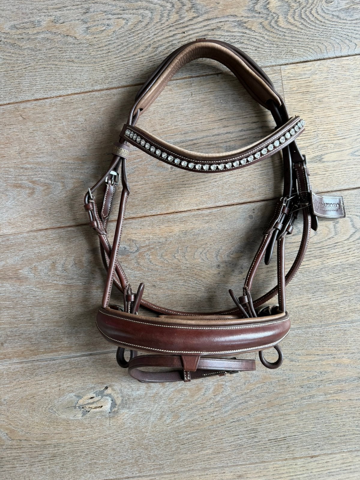 Graziozo pony hoofdstel bruin, Dieren en Toebehoren, Hoofdstel, Bruin, Zo goed als nieuw, Overige merken