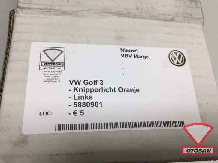 vw golf 3 1993 knipperlicht nieuw! links voor 5880901, Auto-onderdelen, Volkswagen, Volkswagen AG, Nieuw, Berliner Ring 2
38440  Wolfsburg, DE