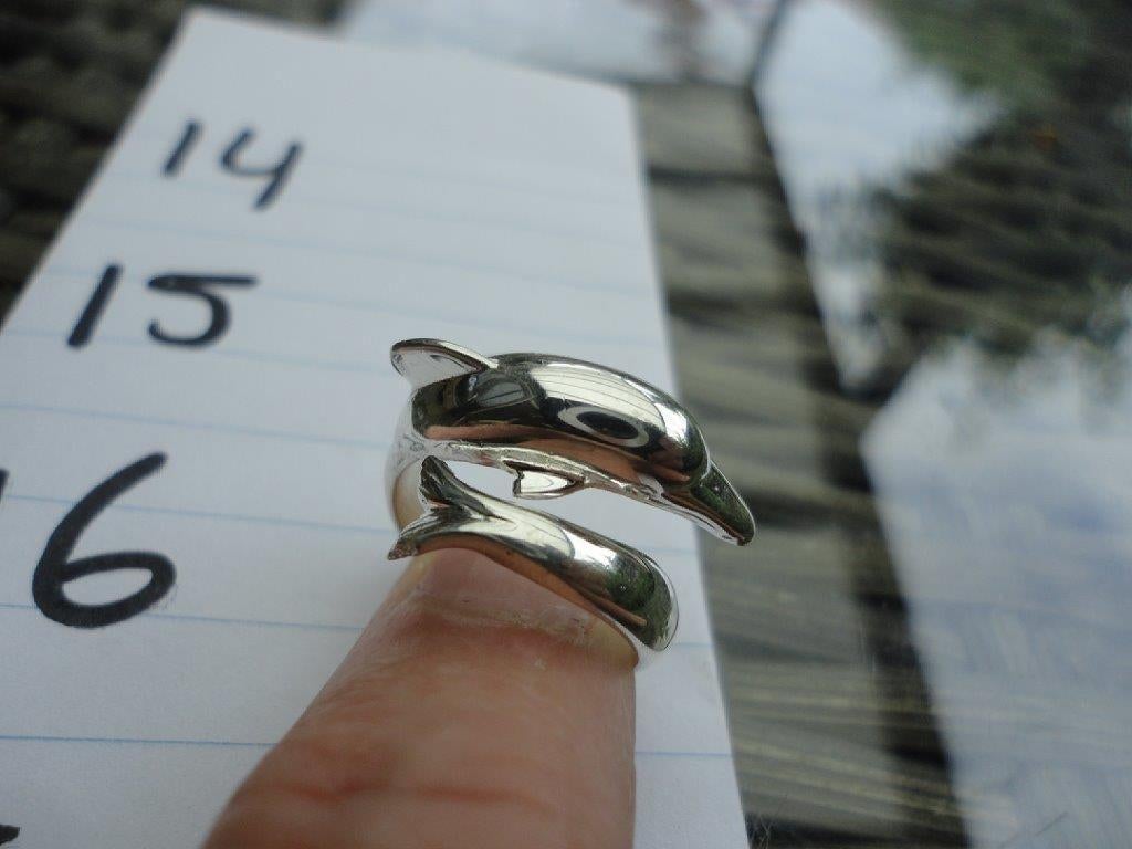 mooie echt zilveren ring dolfijn stevige ring mt 16 zil 925, Sieraden, Tassen en Uiterlijk, Ringen, Ophalen of Verzenden, Dame