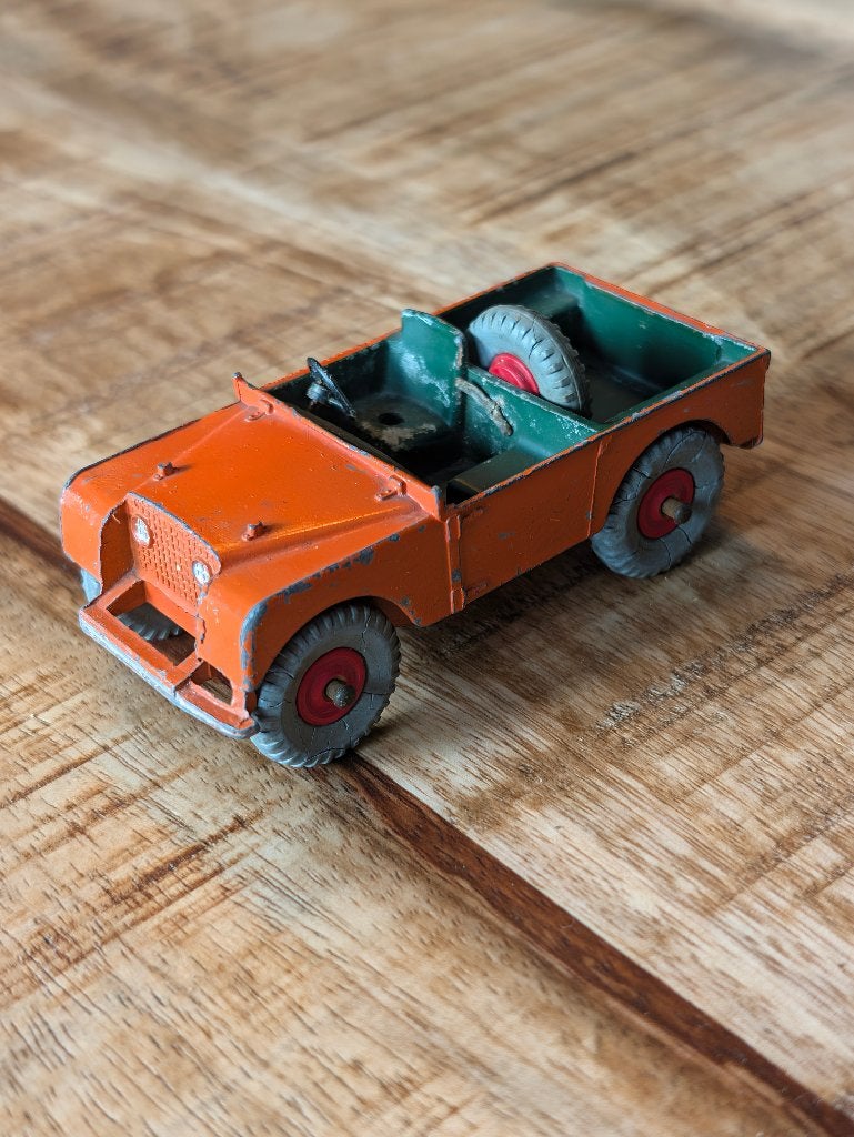 Dinky Toys 340 Land Rover Series I incl 341 aanhanger, Hobby en Vrije tijd, Ophalen of Verzenden, Gebruikt, Auto, Dinky Toys