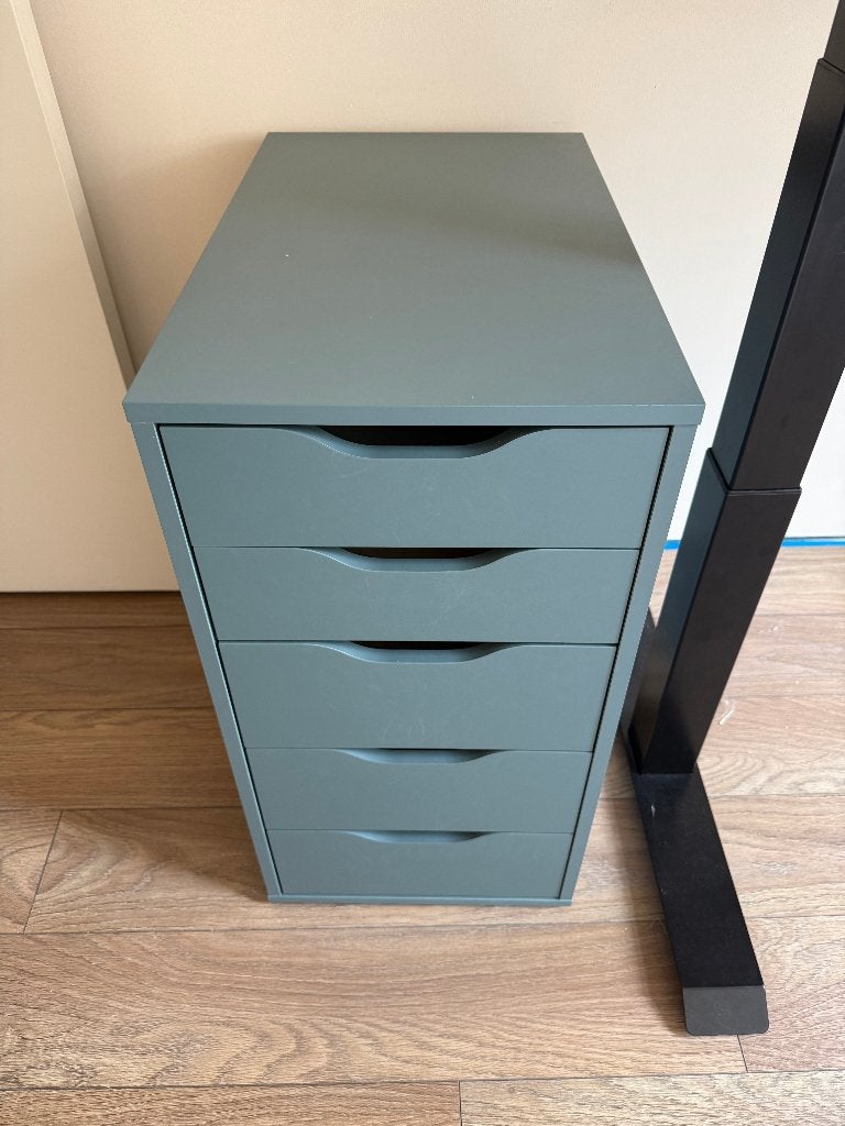 Ikea Alex ladeblok - blauw, Ophalen, Minder dan 50 cm, 5 laden of meer, Zo goed als nieuw