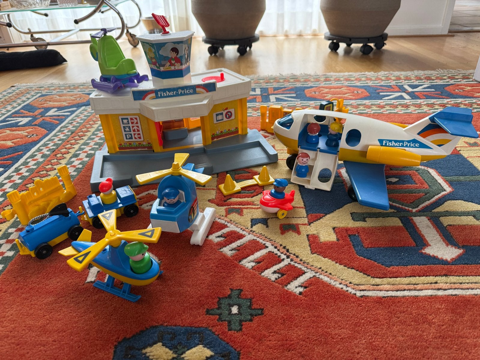 Fisher-Price Little People Vliegveld Speelset met Vliegtuig, Kinderen en Baby's, Speelgoed | Fisher-Price, Ophalen of Verzenden