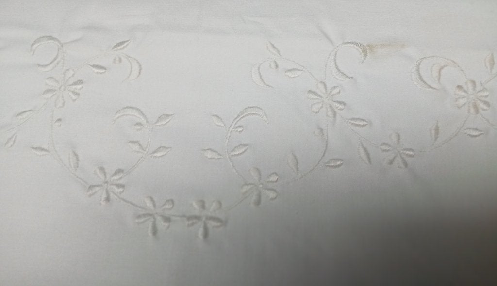 Vintage lakenset tweepersoons, Wit, Beddengoedset, Ophalen of Verzenden, Inclusief kussenslopen