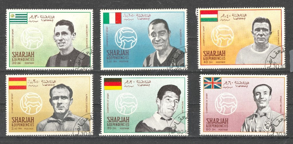 5 KB --serie bekende Voetballers, Postzegels en Munten, Postzegels | Thematische zegels, Verzenden, Gestempeld, Sport