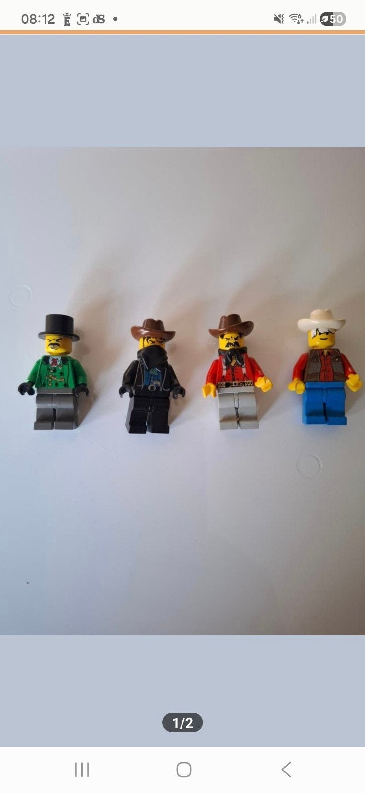 4 lego poppetjes western minfiguren, Ophalen of Verzenden
