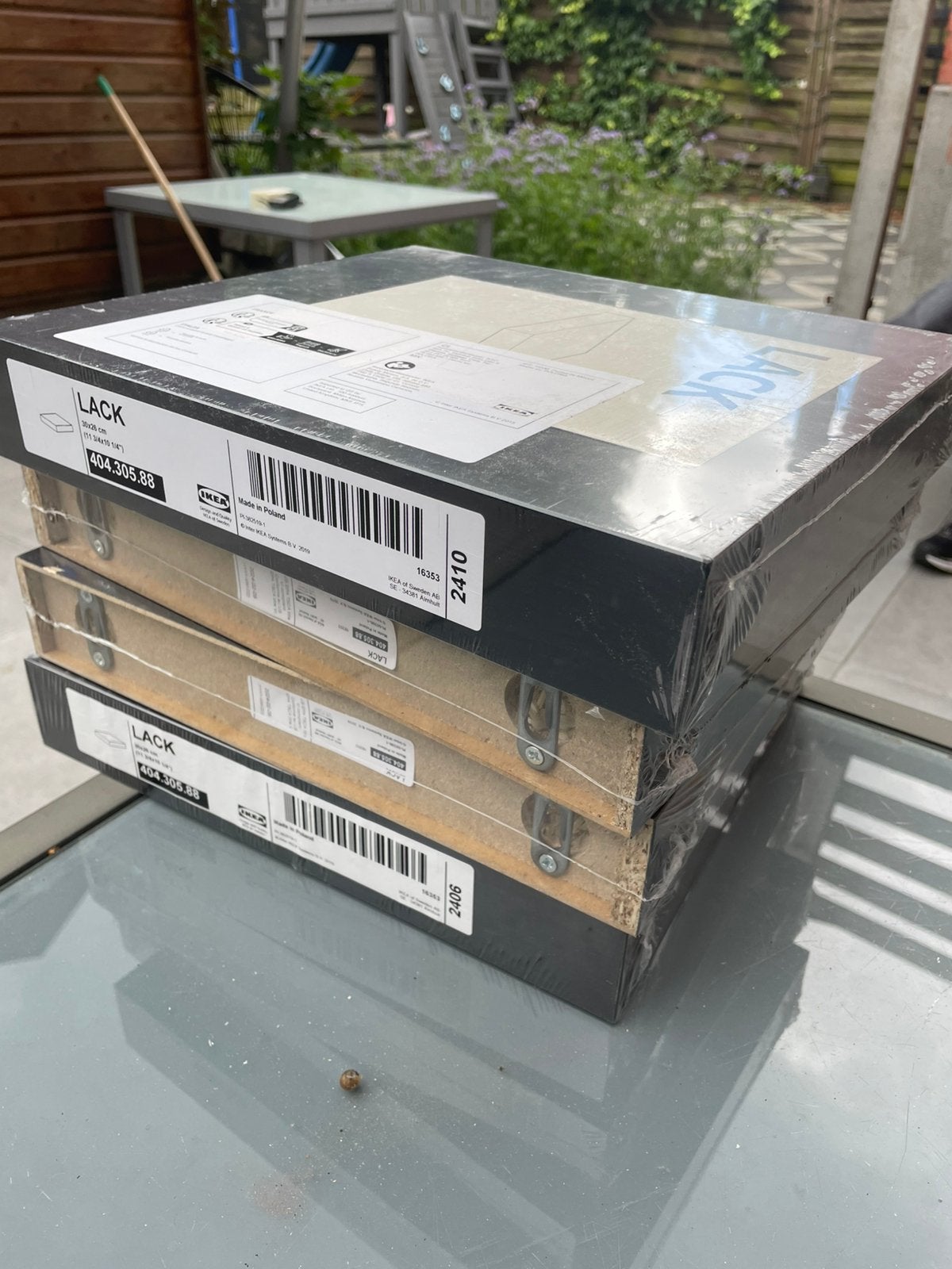 Zwarte Lack planken 4x, Huis en Inrichting, Woonaccessoires | Wandplanken en Boekenplanken, Ophalen, Nieuw
