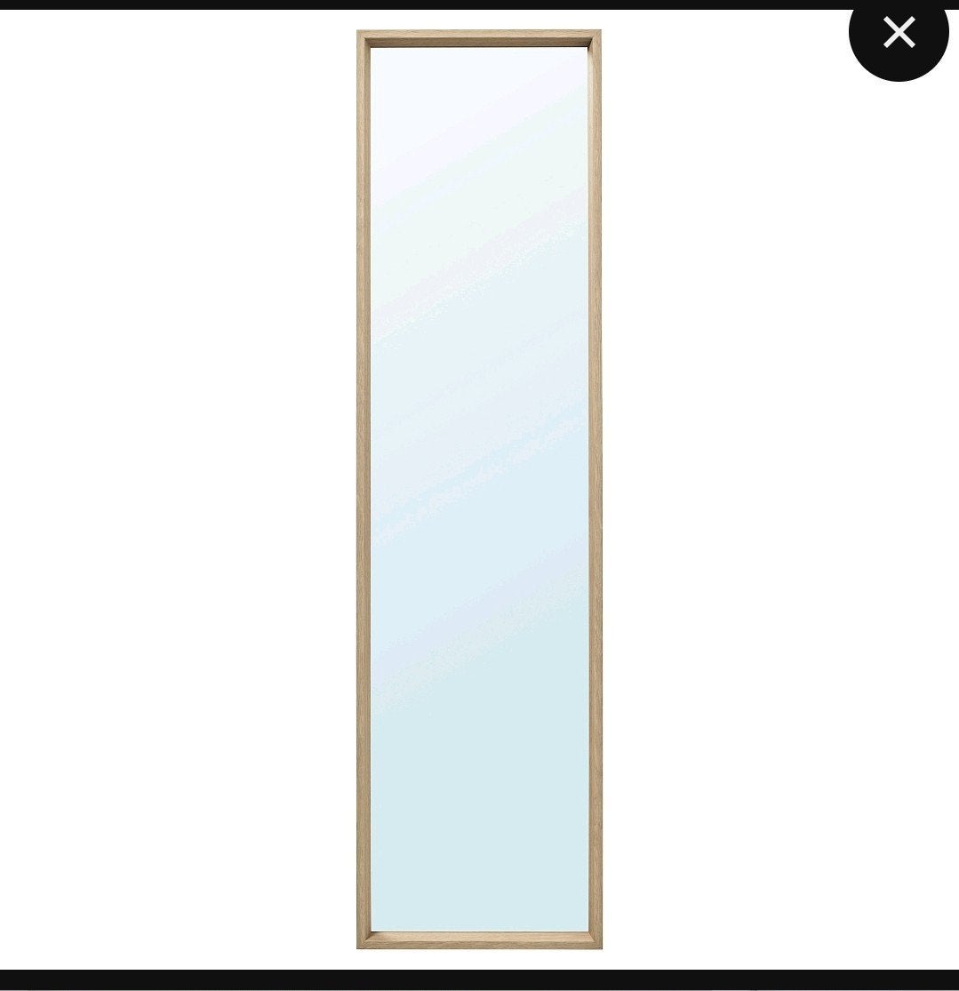 Spiegel Ikea Eikenfineer (teab), Ophalen, Minder dan 50 cm, Nieuw, Minder dan 100 cm