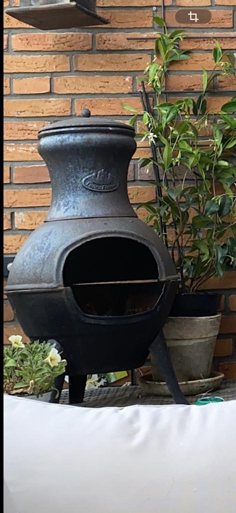 Gietijzeren buitenkachel / terrashaard, Tuin en Terras, Ophalen of Verzenden, Gebruikt