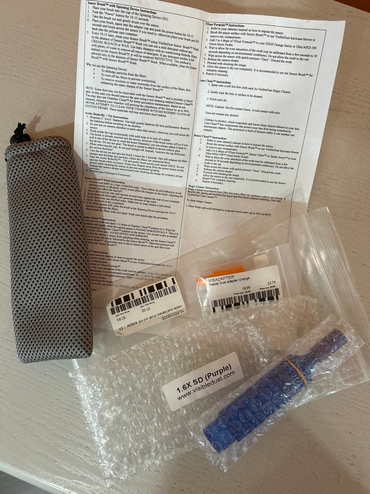 Dust sensor brush met 2 opzetstukjes - Nieuw, Ophalen of Verzenden, Nieuw