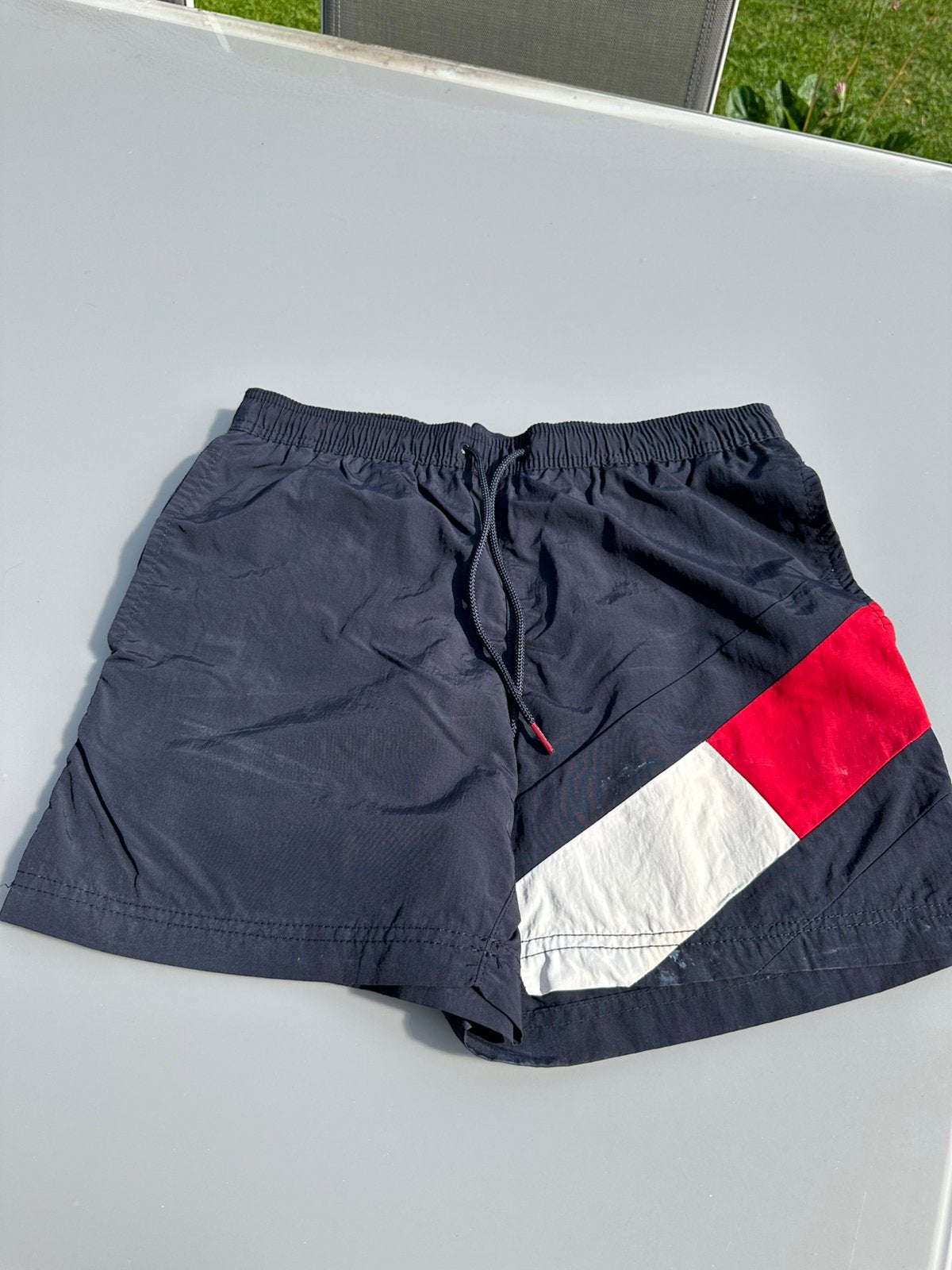 Tommy Hilfiger zwembroek, maat S, valt klein (mt 164 jongens, Ophalen, Maat 46 (S) of kleiner, Blauw