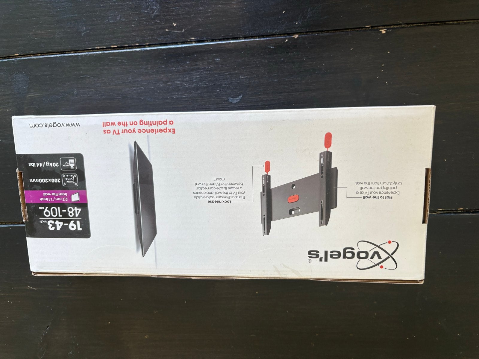 Vogel's Universal TV muurbeugel 19-43 inch - Nieuw in doos, Ophalen of Verzenden, Nieuw