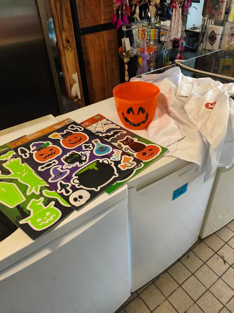 Partij Halloween Decoratie Spullen Pompoen, Spoken, Stickers, Hobby en Vrije tijd, Feestartikelen, Gebruikt, Versiering, Halloween of Griezel